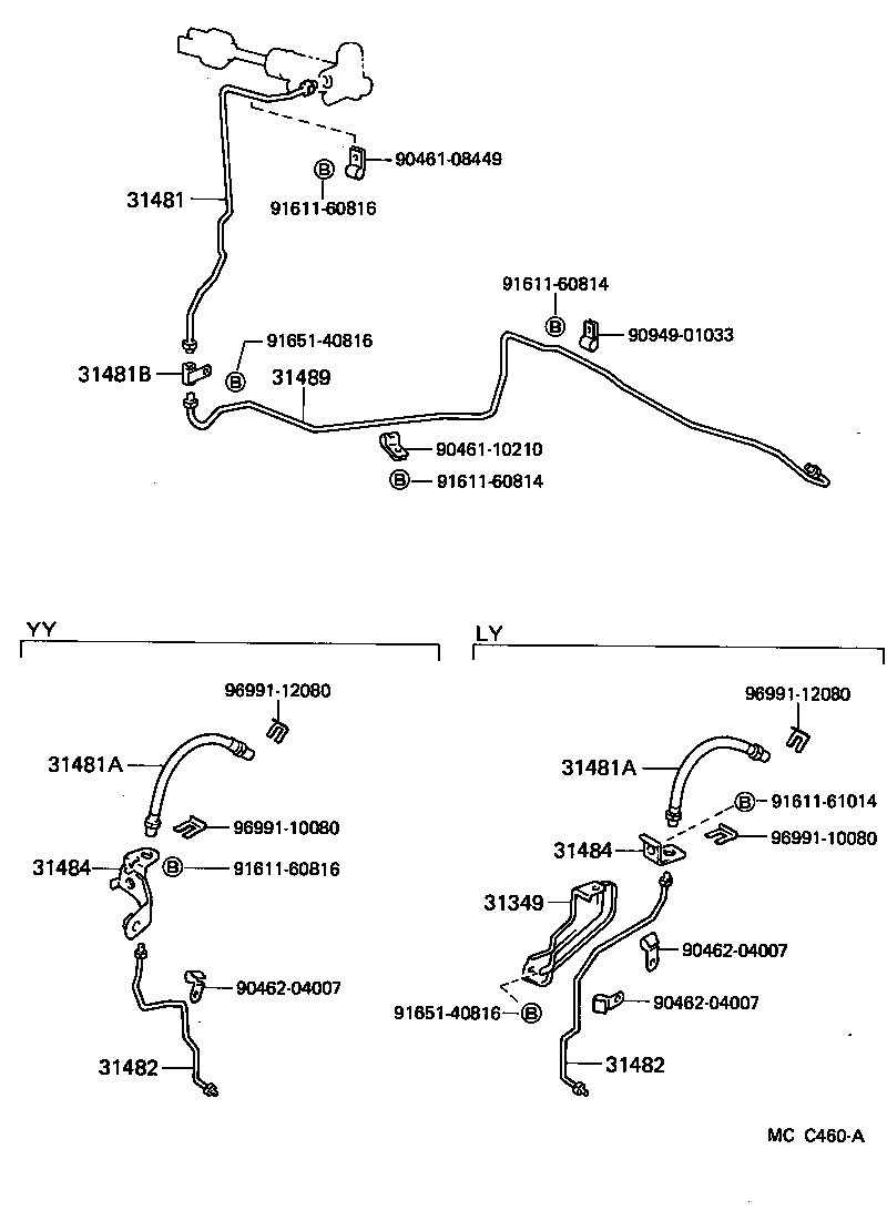31481-25110 TUBE, CLUTCH MASTER CYLINDER TO FLEXIBLE HOSE product image