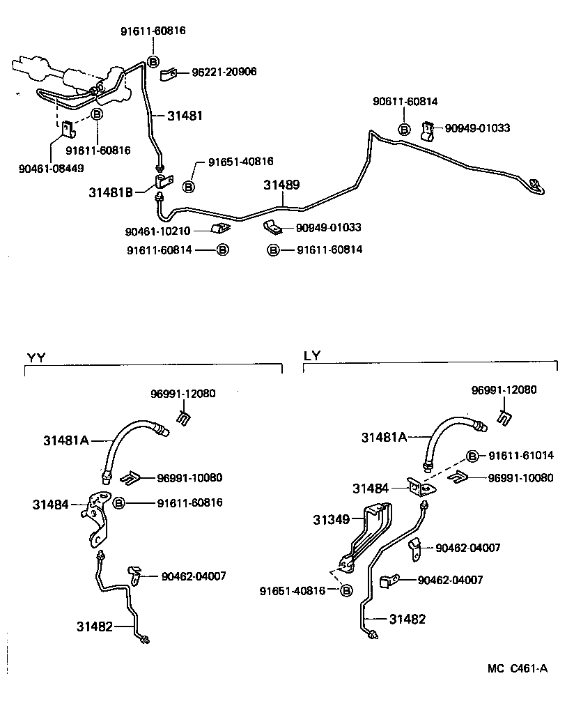 31481-25110 TUBE, CLUTCH MASTER CYLINDER TO FLEXIBLE HOSE product image