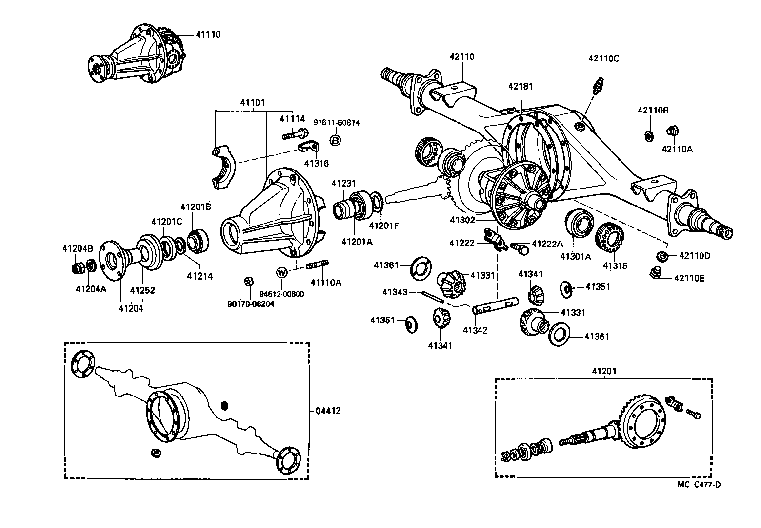 04412-26050 GASKET KIT, REAR DIFFERENTIAL CARRIER product image
