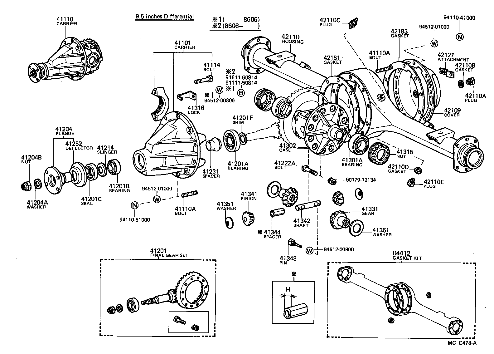 41101-60070 CARRIER SUB-ASSY, DIFFERENTIAL, REAR product image
