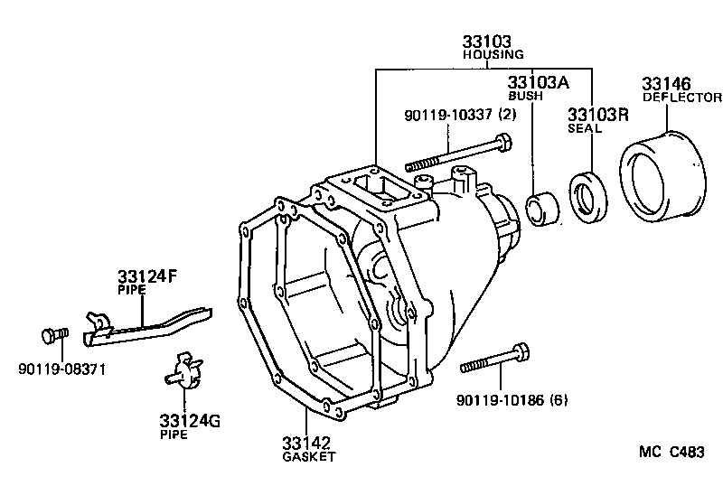 33103-26900 HOUSING SUB-ASSY, EXTENSION(MTM) product image