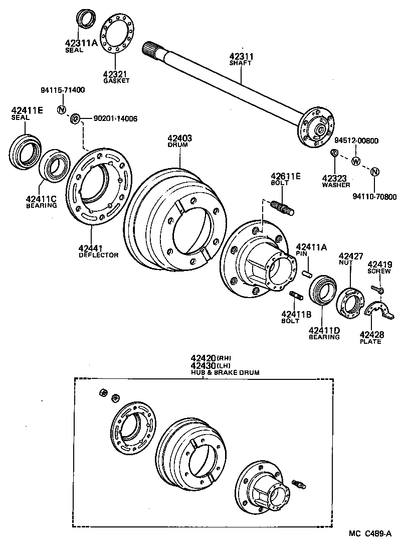 42441-36050 DEFLECTOR, BRAKE DRUM OIL product image