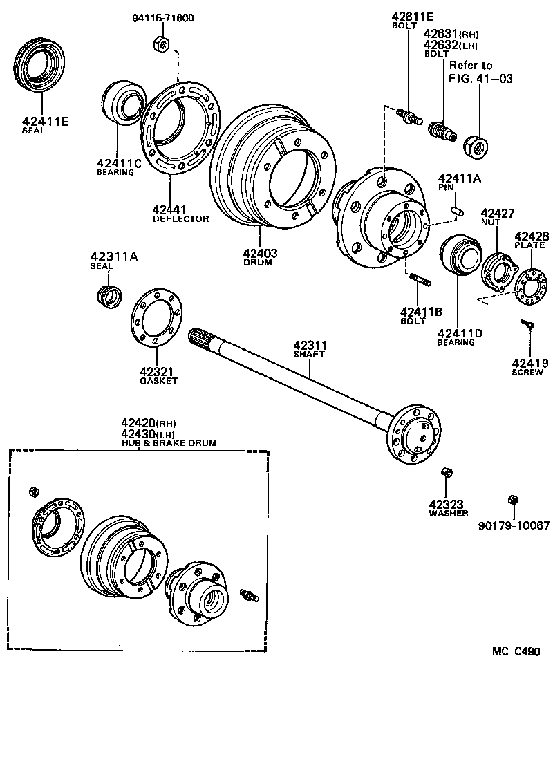 42441-36050 DEFLECTOR, BRAKE DRUM OIL product image