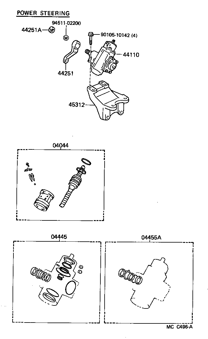 04044-25020 WARM KIT, POWER STEERING product image
