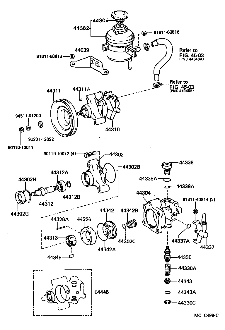 44039-26020 BRACKET SUB-ASSY, OIL RESERVOIR product image