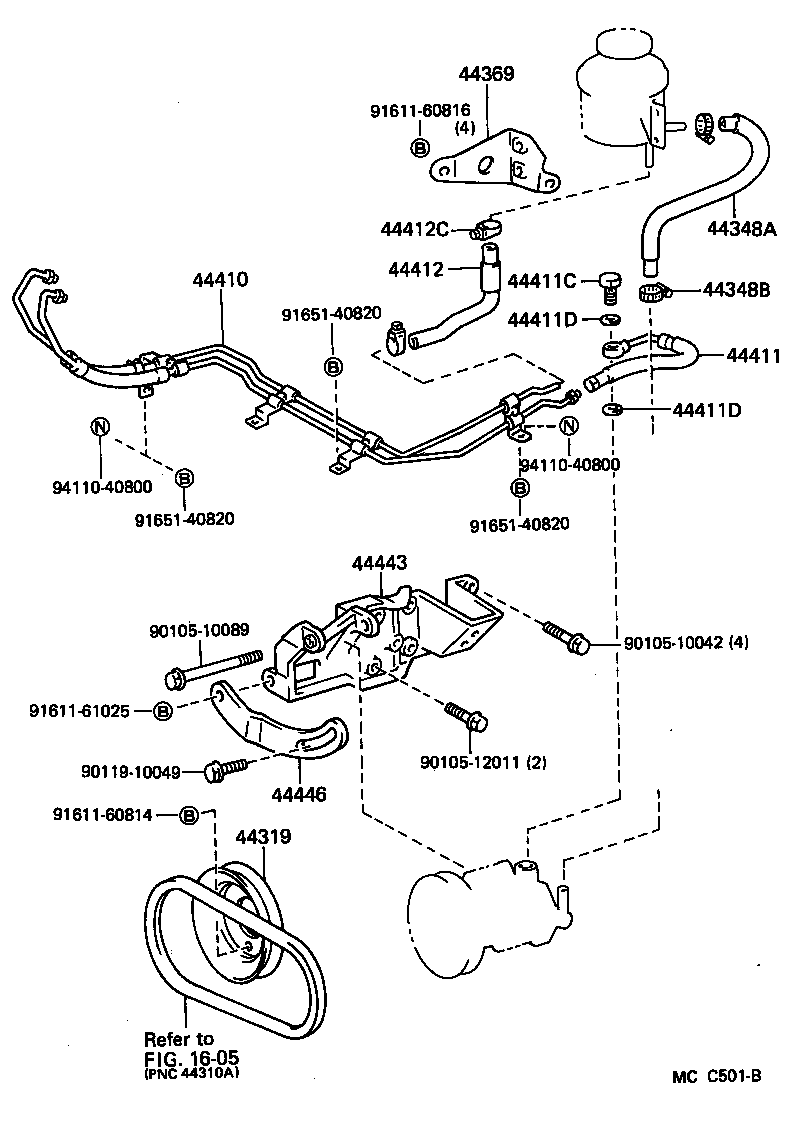 44410-25040 TUBE ASSY, PRESSURE FEED product image