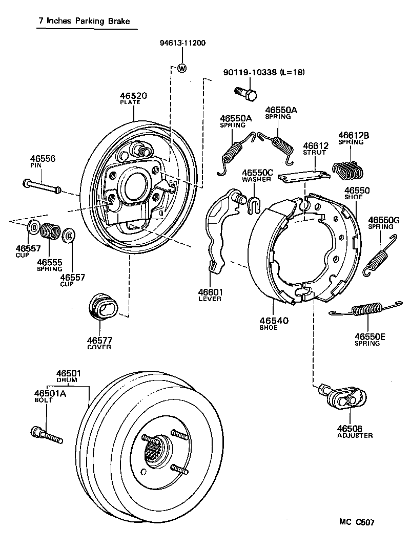 46103-36140 GUIDE SUB-ASSY, PARKING BRAKE PLUNGER product image