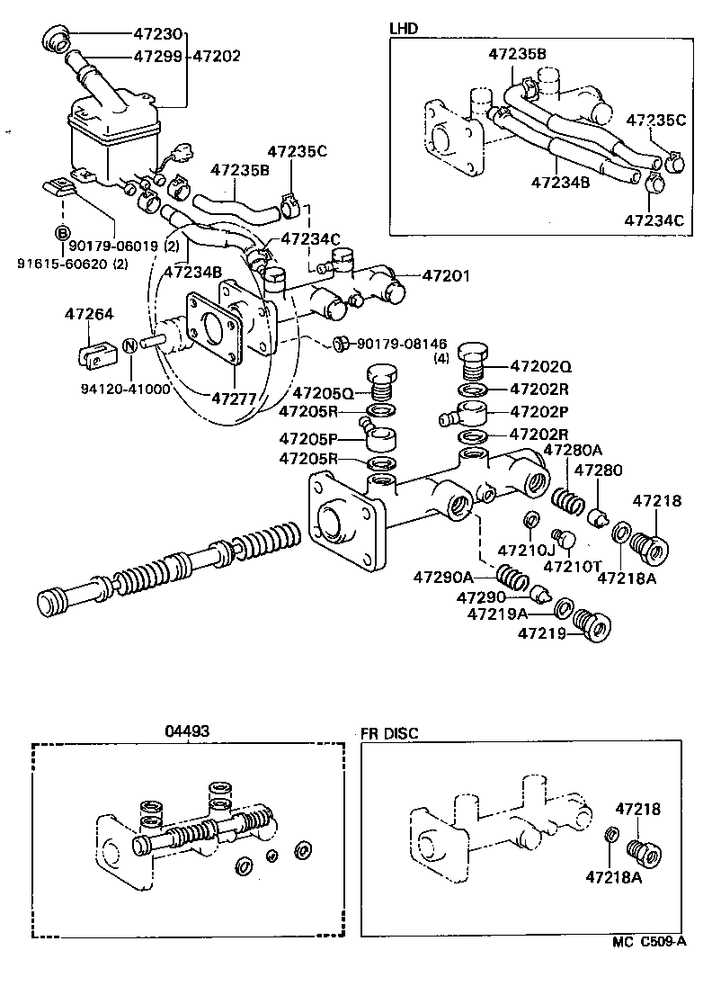 04493-25040 CYLINDER KIT, BRAKE MASTER product image