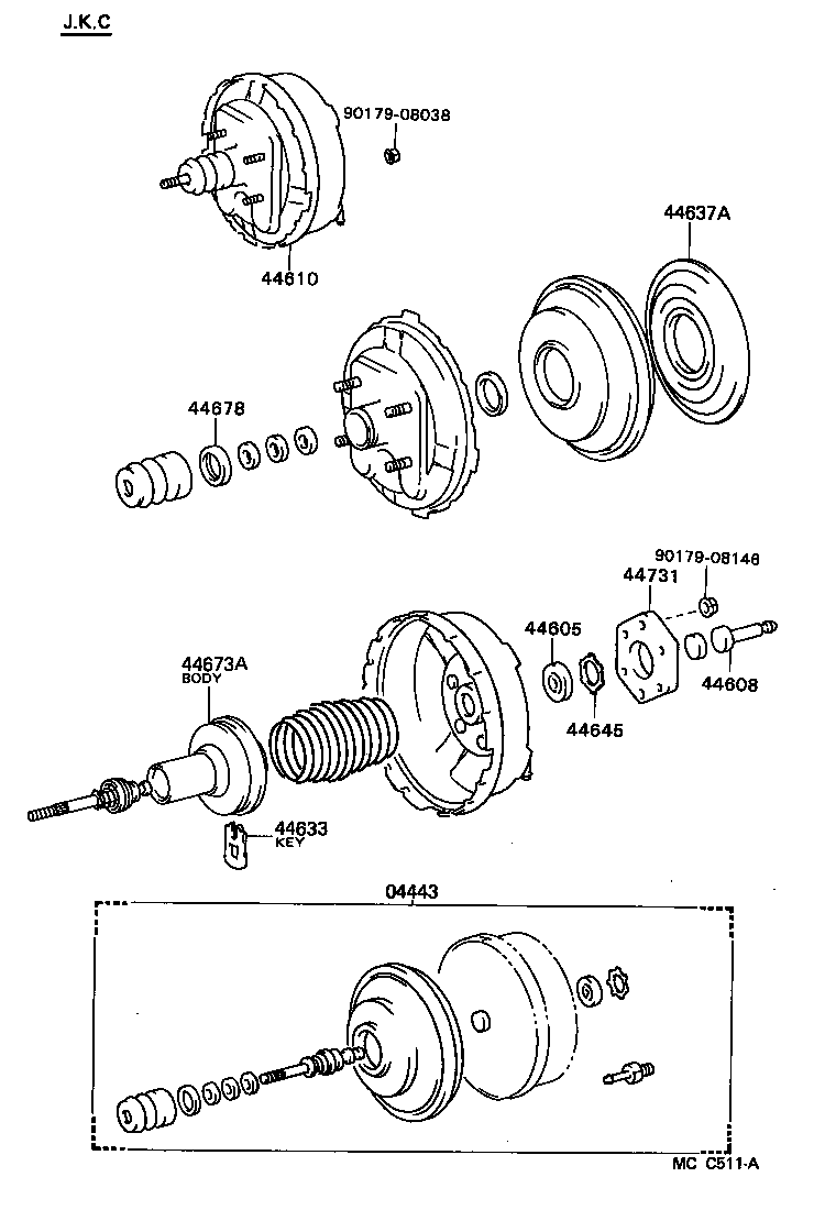 44606-36240 PUSH ROD SUB-ASSY, BOOSTER product image