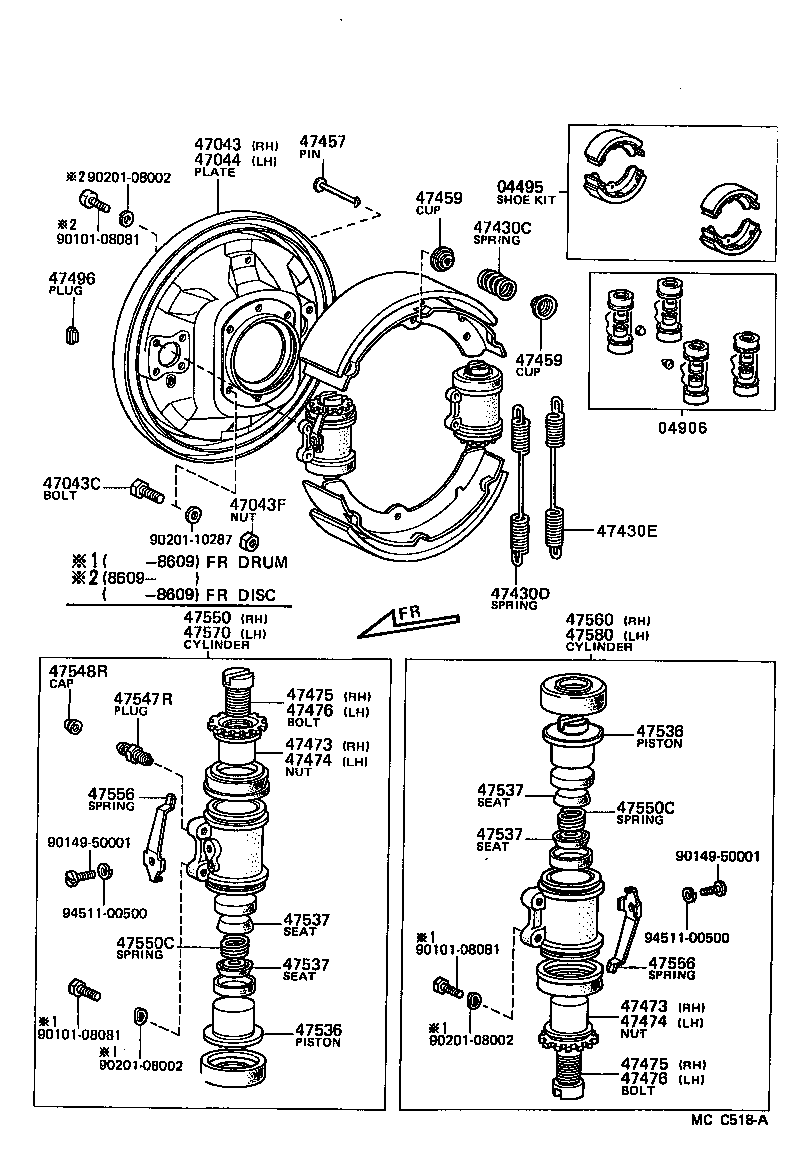 04906-25050 CUP KIT, REAR WHEEL CYLINDER product image