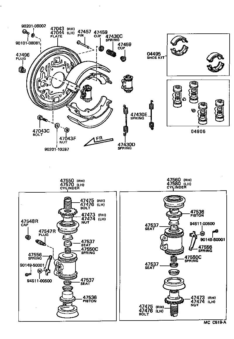 04906-25050 CUP KIT, REAR WHEEL CYLINDER product image