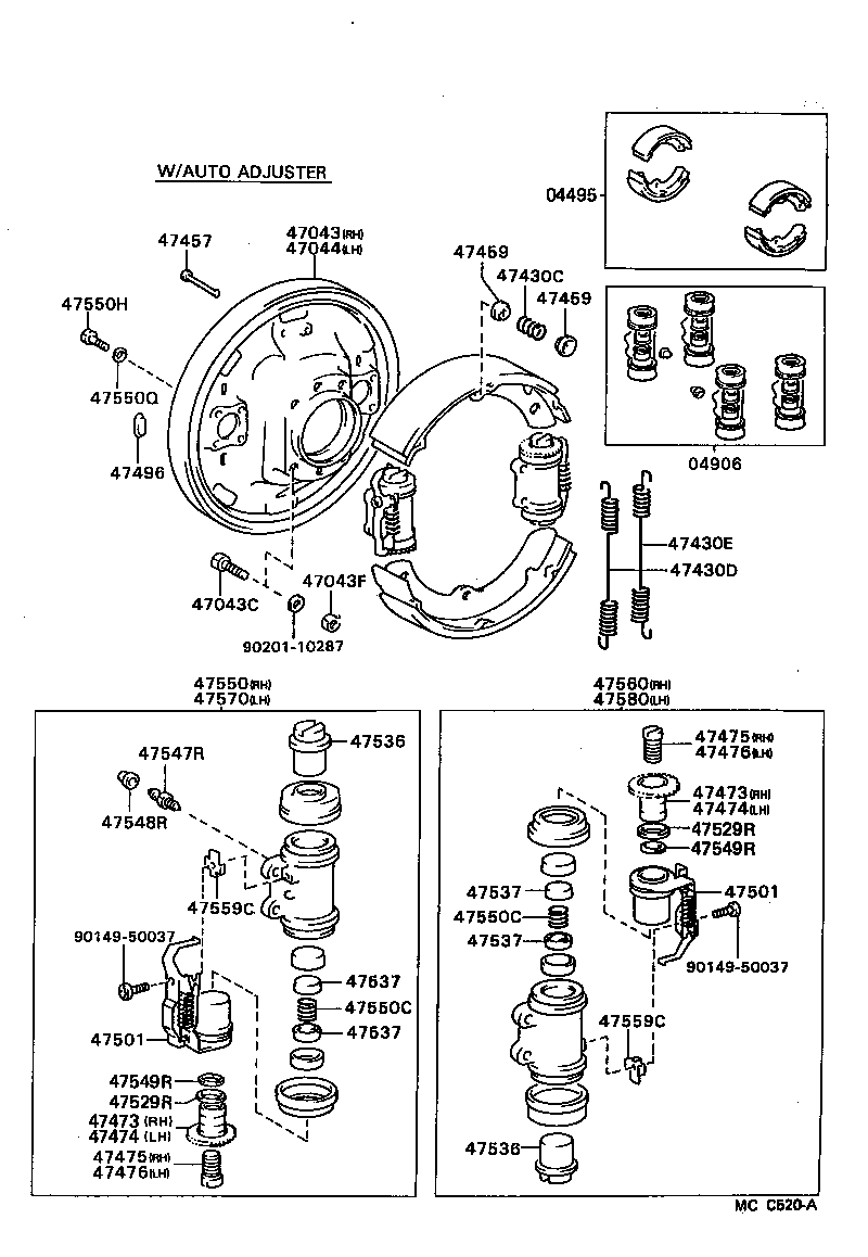 04906-25050 CUP KIT, REAR WHEEL CYLINDER product image