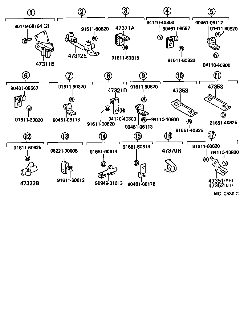47327-25110 TUBE, REAR BRAKE, NO.7 product image