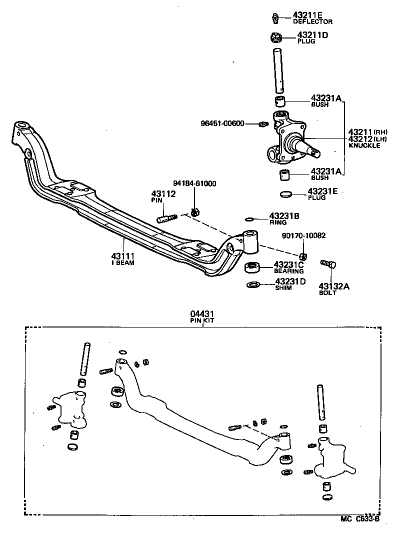 43111-36090 I BEAM, FRONT AXLE product image