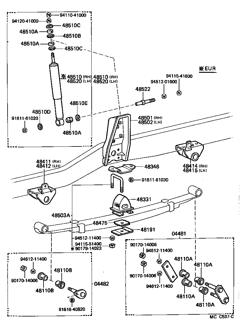 48411-25051 BRACKET, FRONT SPRING(FOR FRONT RH) product image