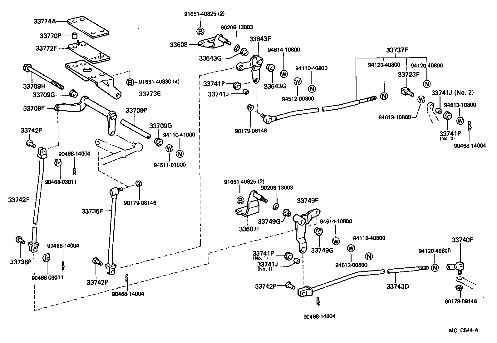 33607-25080 SUPPORT SUB-ASSY, SELECTING BELLCRANK product image
