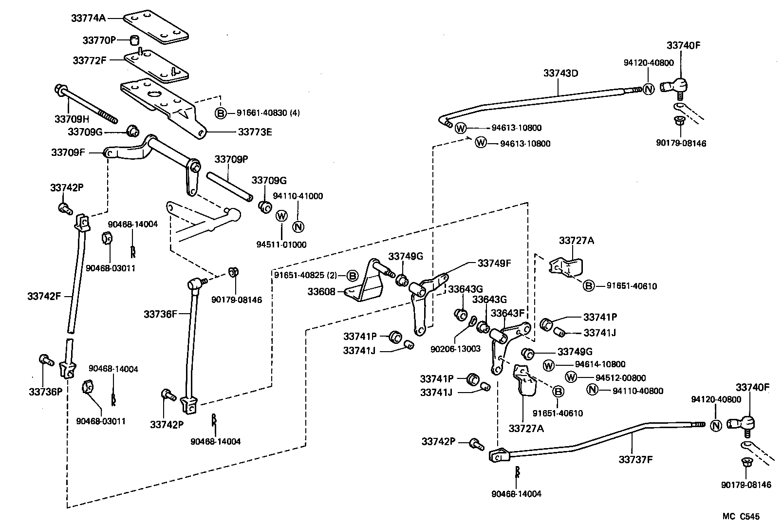 33607-25080 SUPPORT SUB-ASSY, SELECTING BELLCRANK product image