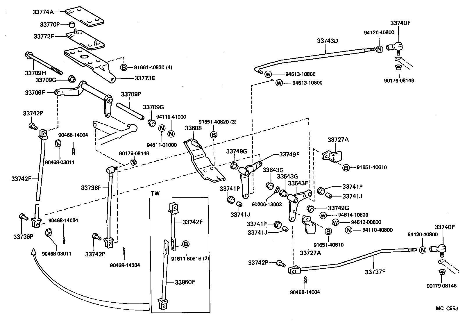 90105-10103 BOLT, HEXAGON (FOR CROSS SHAFT) product image