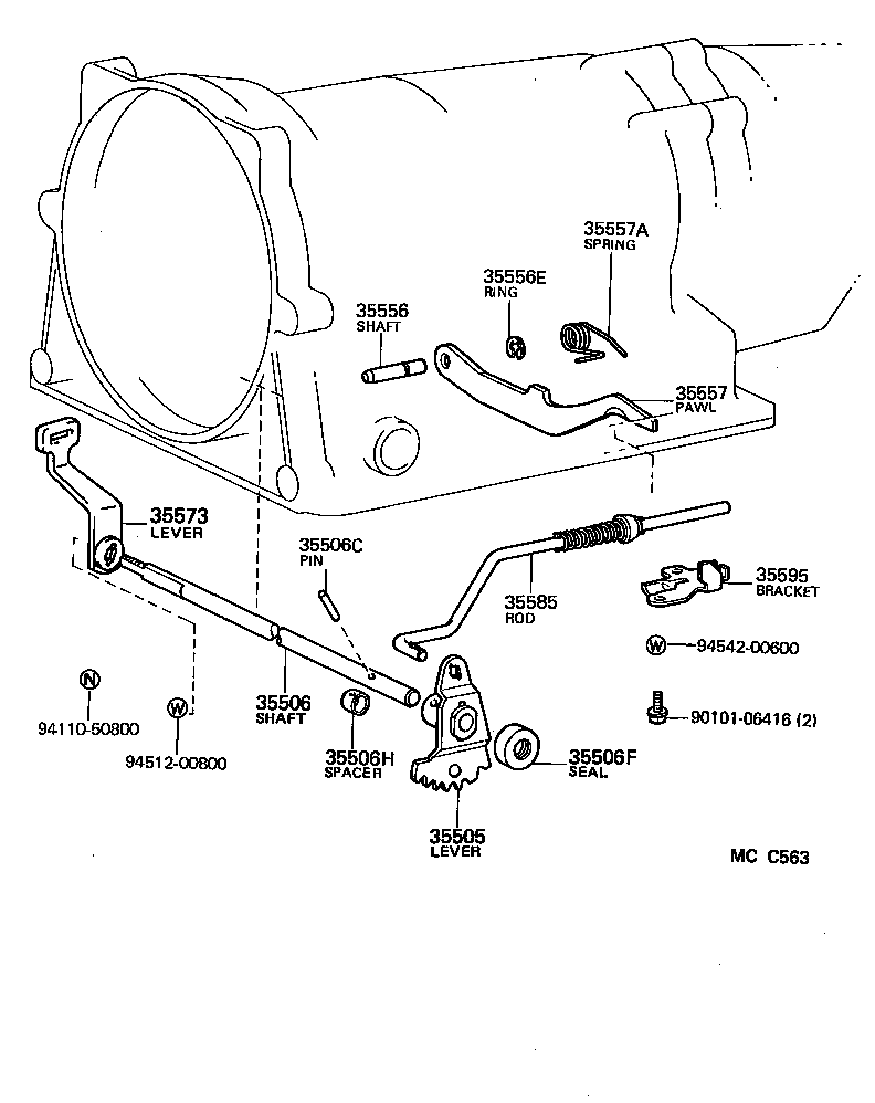35523-26010 CLAMP, THROTTLE CABLE product image
