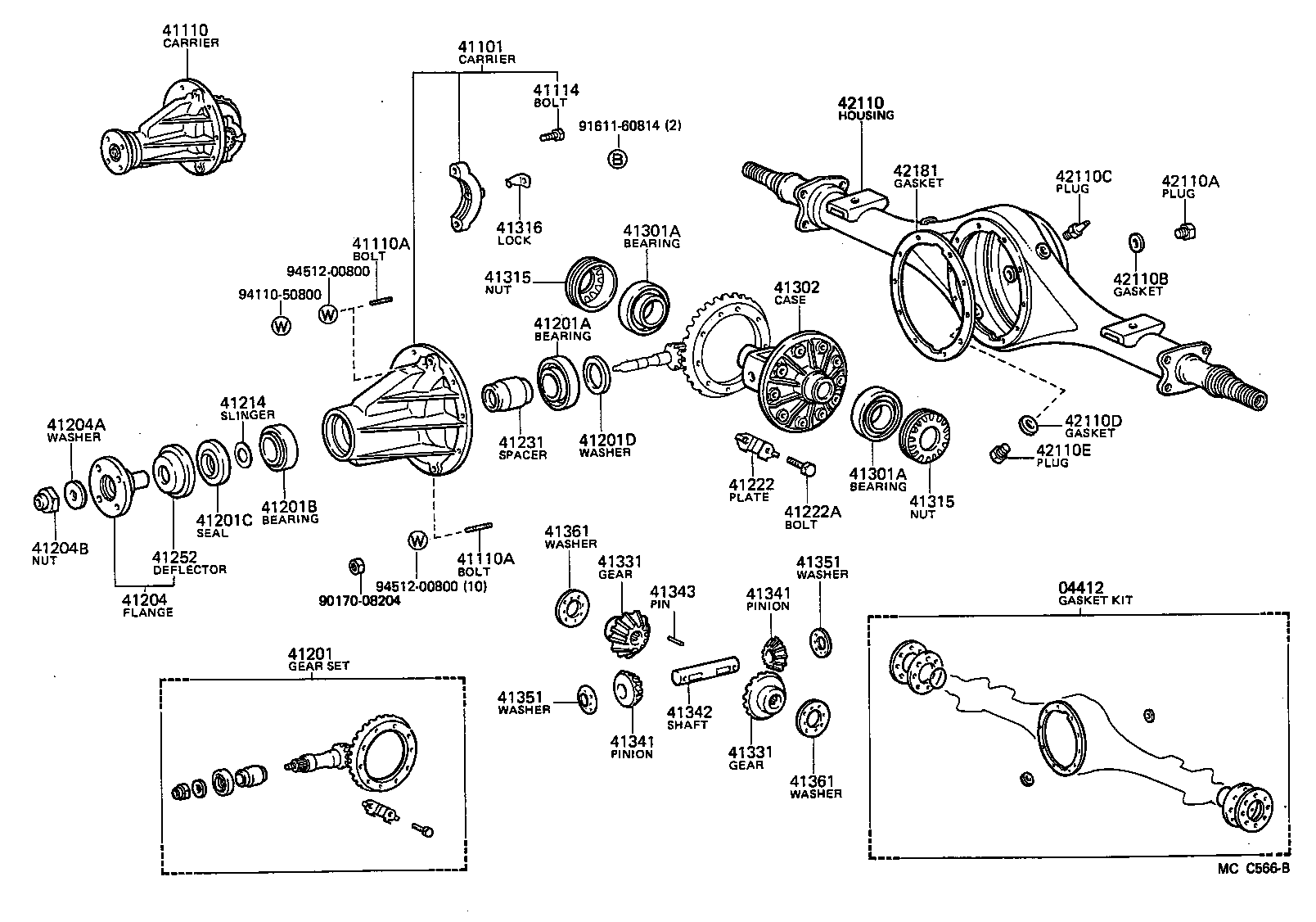 41201-29326 FINAL GEAR KIT, DIFFERENTIAL, REAR product image