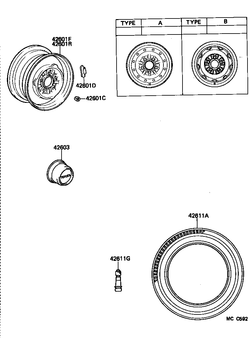 42603-26070 ORNAMENT SUB-ASSY, WHEEL HUB product image