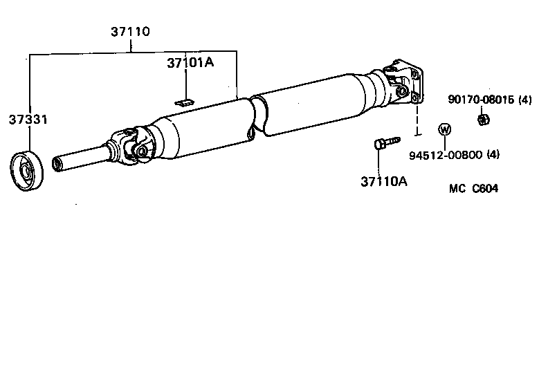 37140-27010 SHAFT ASSY, PROPELLER, FRONT product image