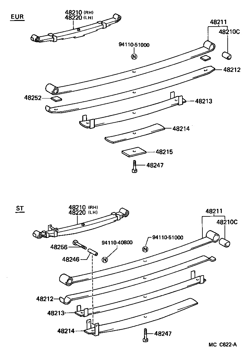 48416-25080 BRACKET SUB-ASSY, REAR SPRING, REAR RH product image