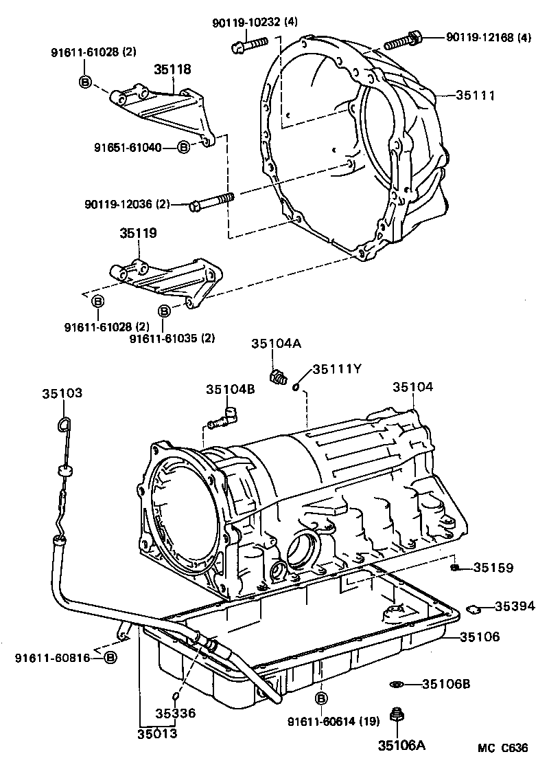 35013-30160 TUBE SUB-ASSY, TRANSMISSION OIL FILLER product image