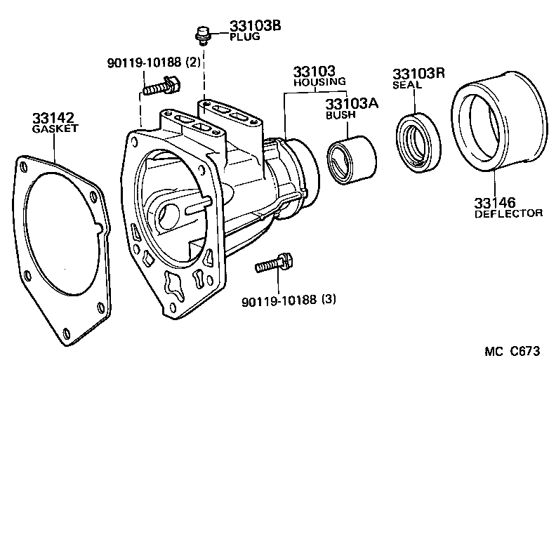 33103-28900 HOUSING SUB-ASSY, EXTENSION(MTM) product image