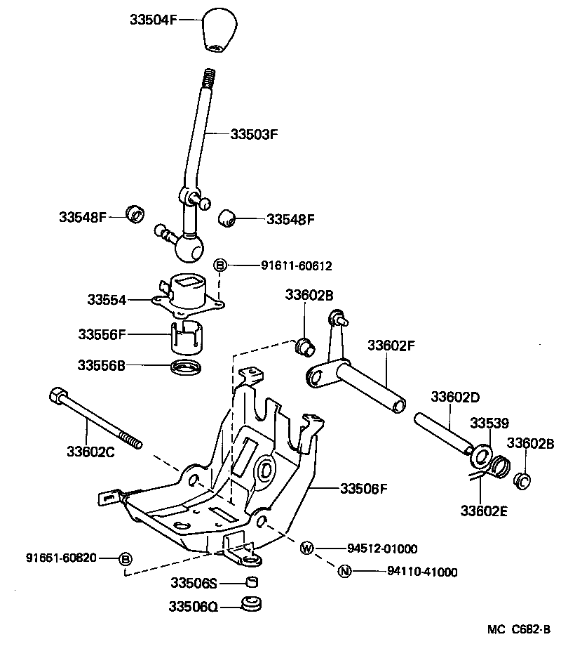 33503-27100 LEVER SUB-ASSY, SHIFT(FOR FLOOR SHIFT) product image
