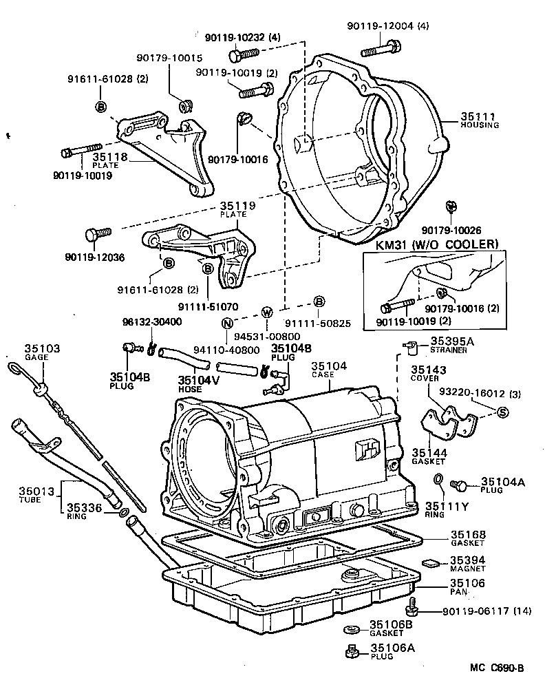 35013-27020 TUBE SUB-ASSY, TRANSMISSION OIL FILLER product image