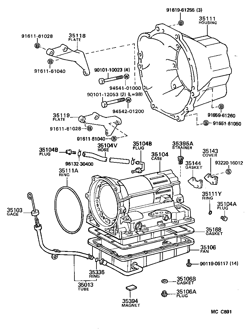 35103-27020 GAGE SUB-ASSY, TRANSMISSION OIL LEVEL product image