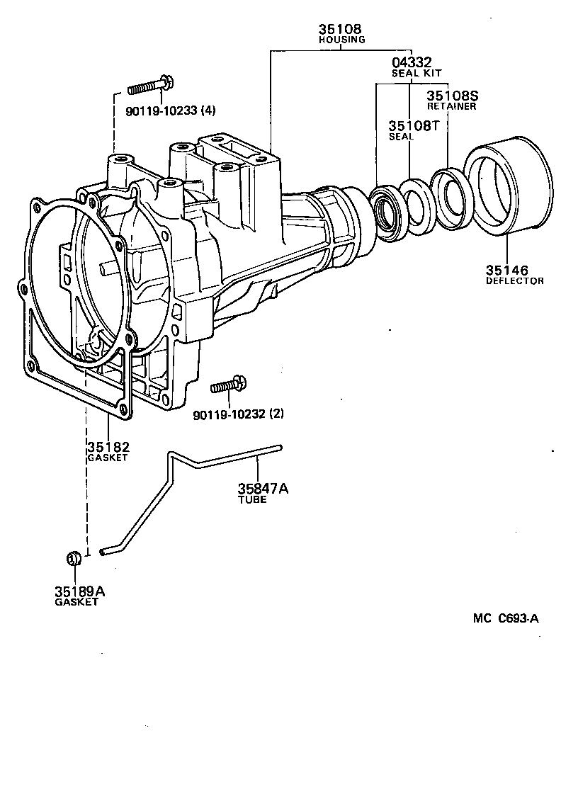 35847-27010 TUBE, EXTENSION HOUSING BUSH APPLY product image