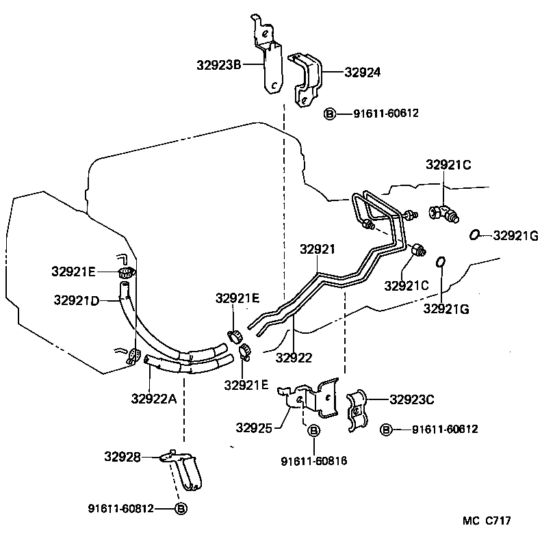 32921-27040 TUBE, OIL COOLER INLET, NO.1 product image