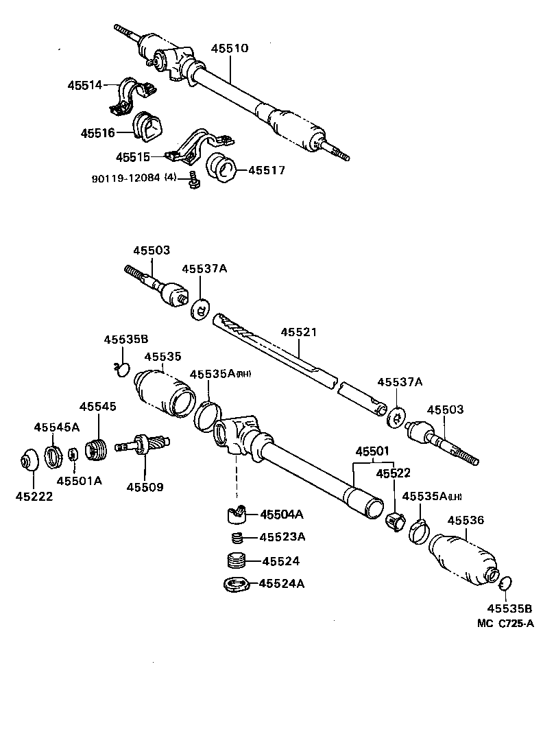 45501-27020 HOUSING SUB-ASSY, STEERING RACK product image