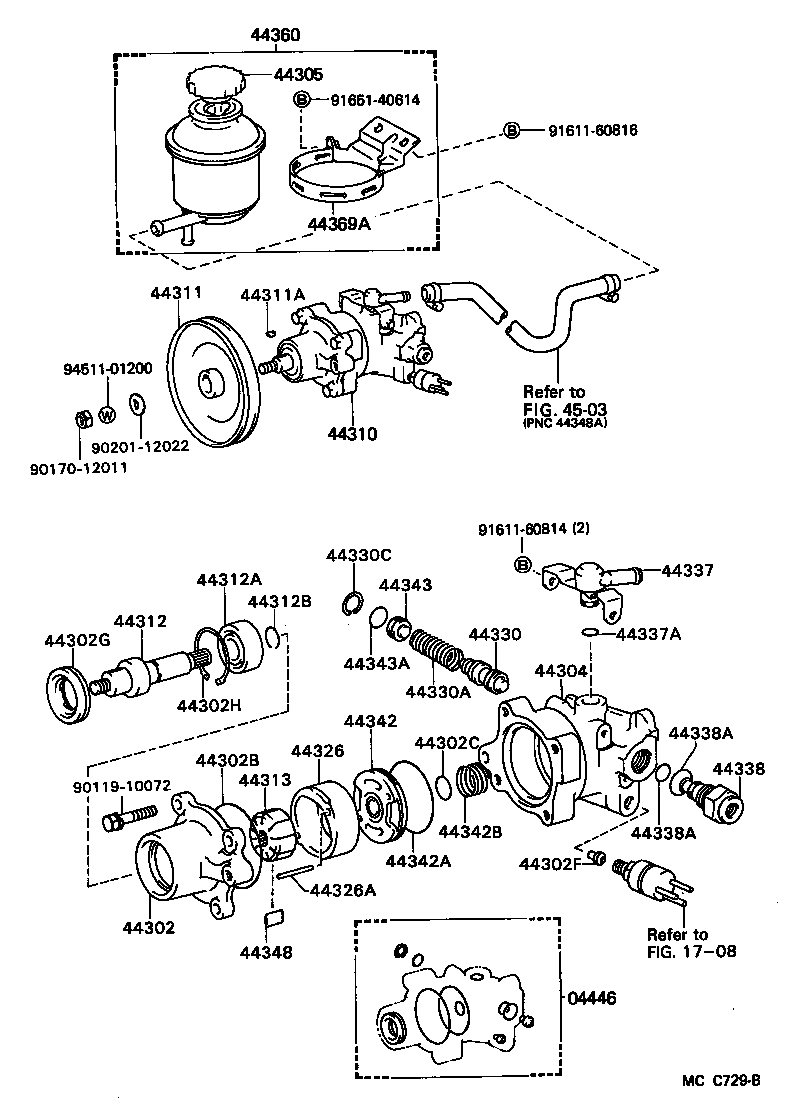 44360-27020 RESERVOIR ASSY, VANE PUMP OIL product image