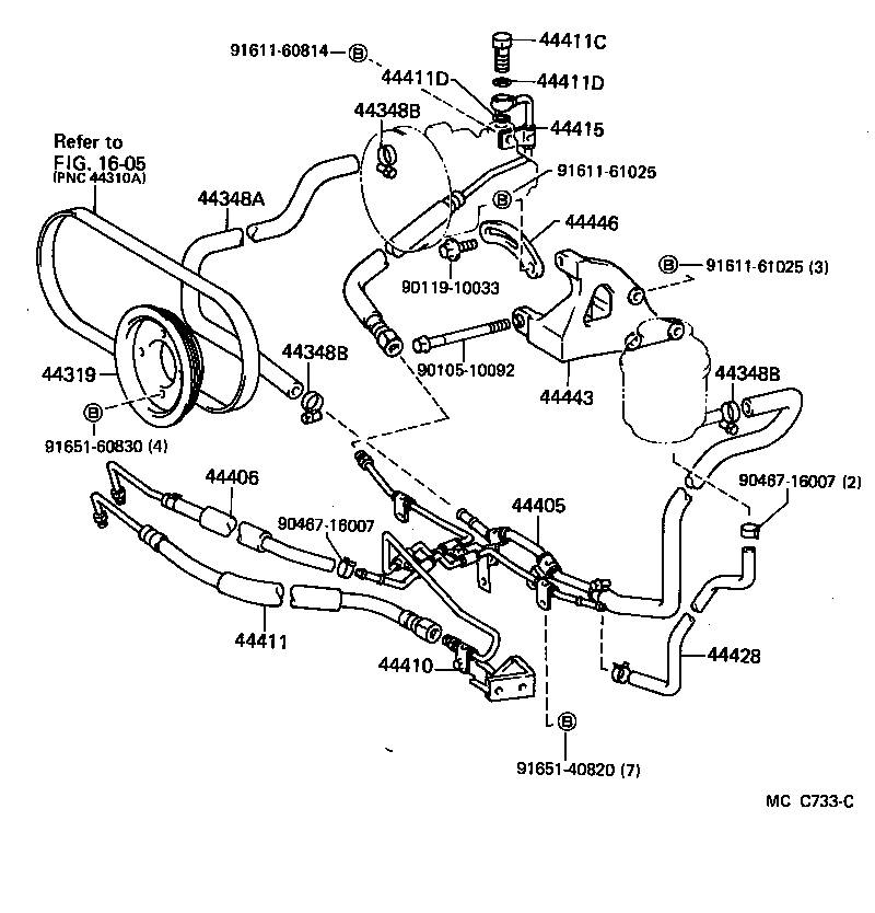 44348-27060 HOSE, OIL RESERVOIR TO PUMP, NO.1 product image