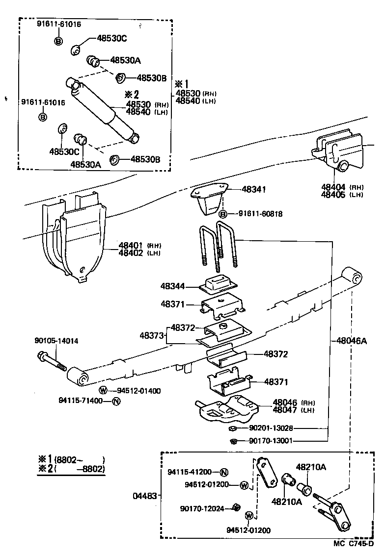 48046-27080 SEAT SUB-ASSY, SPRING U BOLT, RH product image