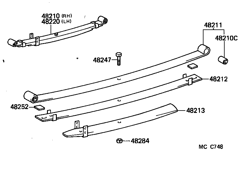 48046-27080 SEAT SUB-ASSY, SPRING U BOLT, RH product image
