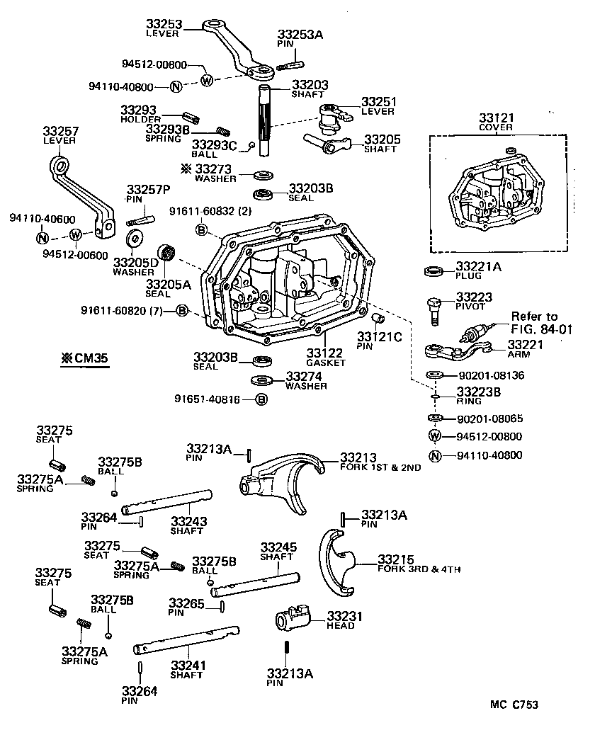 33257-27090 LEVER, SELECT OUTER product image