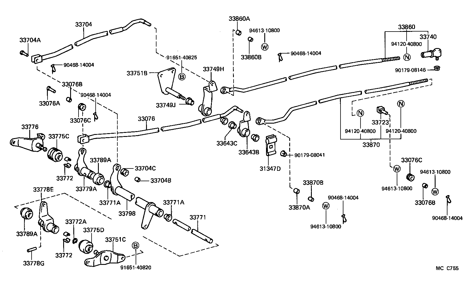 33740-26010 END ASSY, CONNECTING ROD, NO.1(FOR COLUMN SHIFT) product image