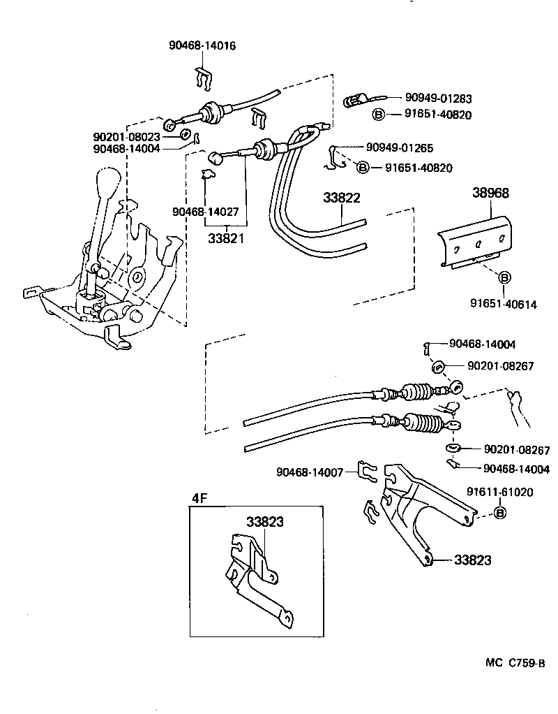 33503-27050 LEVER SUB-ASSY, SHIFT(FOR FLOOR SHIFT) product image