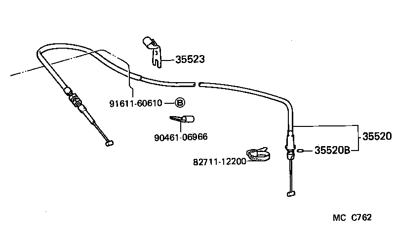 35572-27040 LEVER, TRANSMISSION CONTROL SHAFT, RH product image