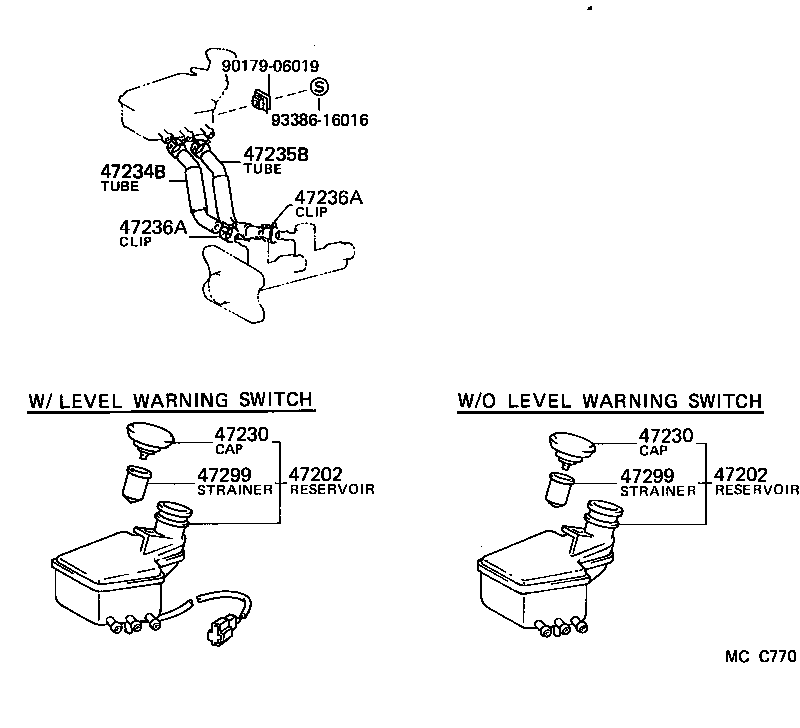 47220-27140 RESERVOIR SUB-ASSY, BRAKE MASTER CYLINDER product image