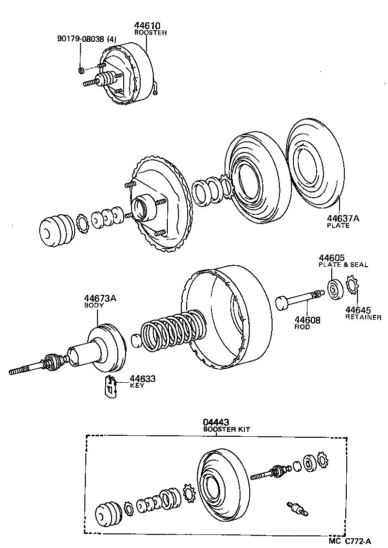 44610-27240 BOOSTER ASSY, BRAKE product image