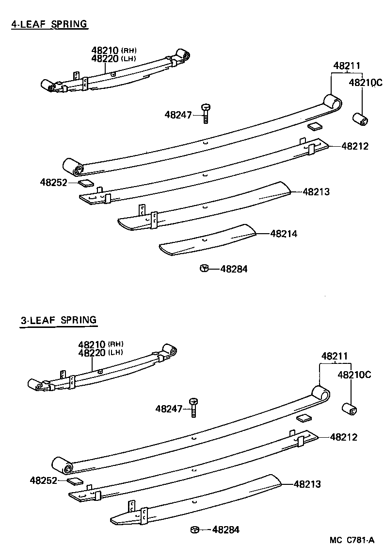 48210-27340 SPRING ASSY, REAR RH product image