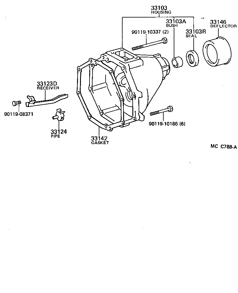 33103-28900 HOUSING SUB-ASSY, EXTENSION(MTM) product image