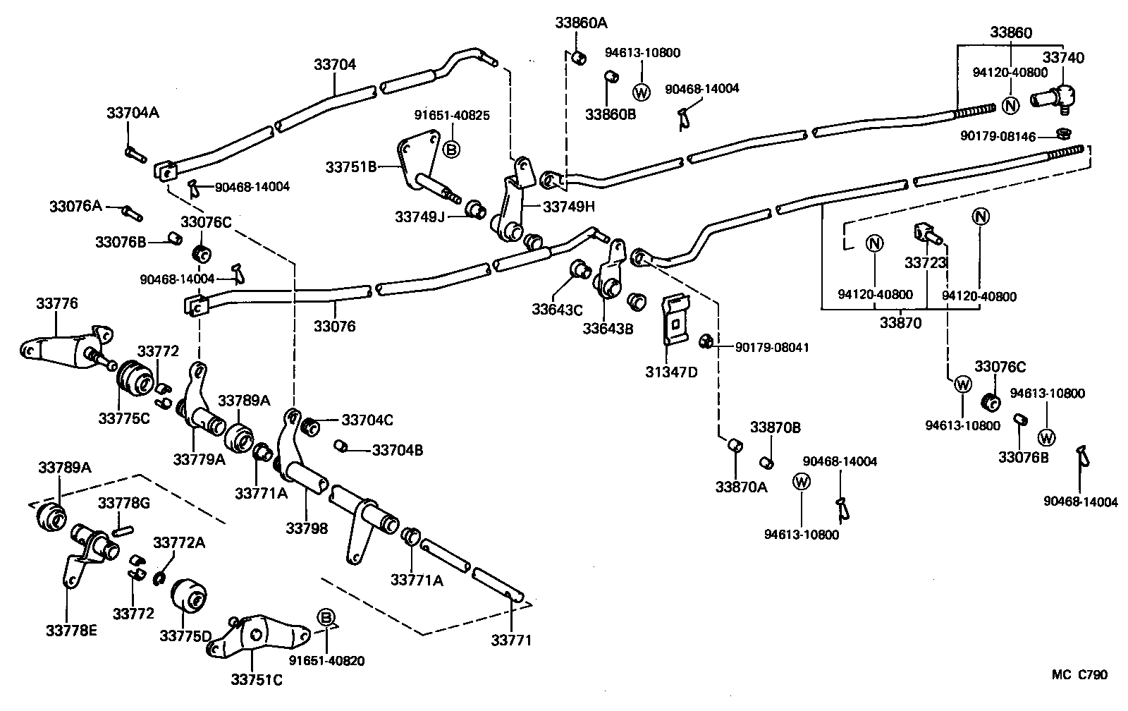 33740-26010 END ASSY, CONNECTING ROD, NO.1(FOR COLUMN SHIFT) product image
