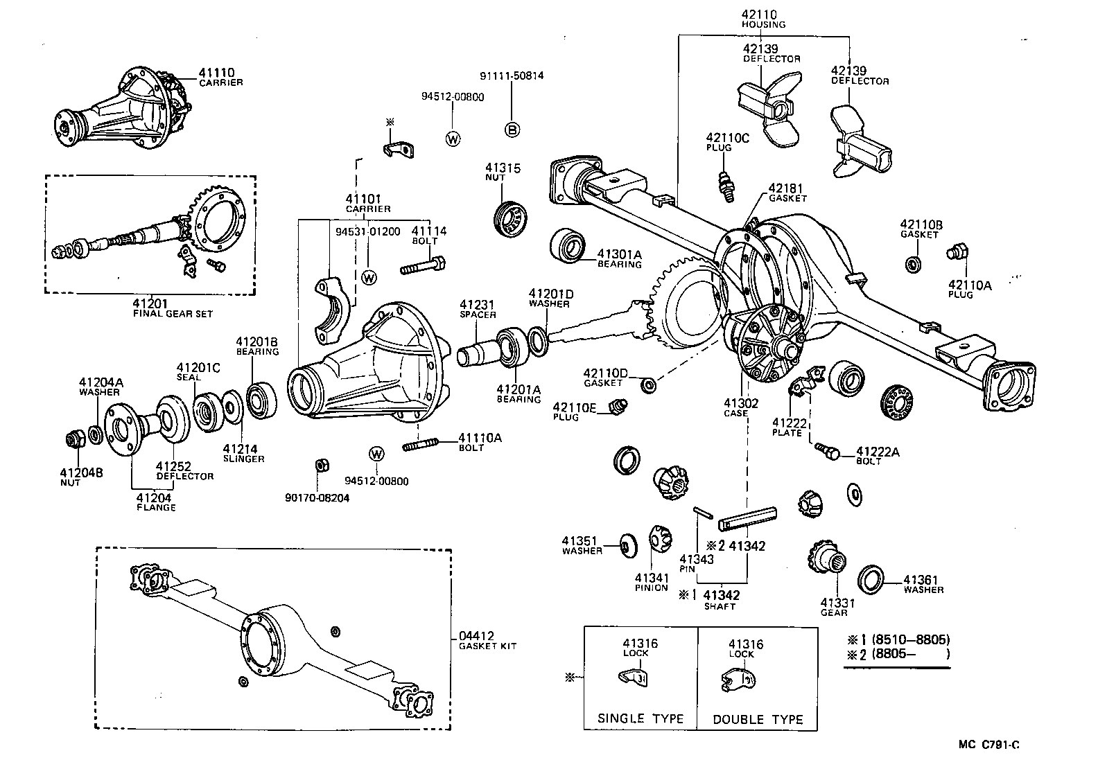 42110-27140 HOUSING ASSY, REAR AXLE product image