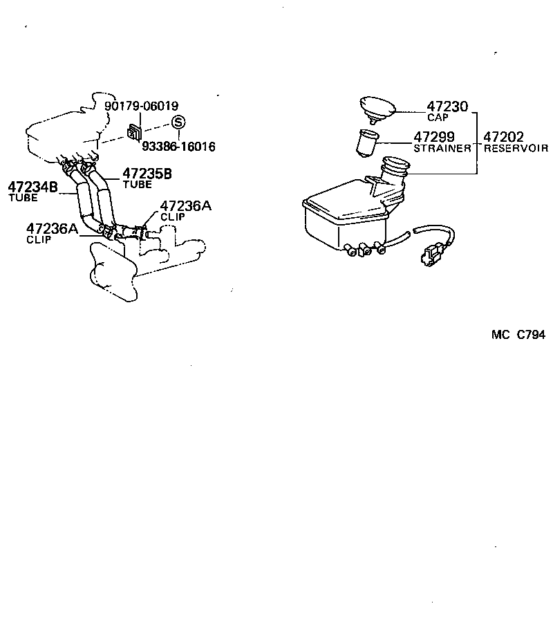 47220-28100 RESERVOIR SUB-ASSY, BRAKE MASTER CYLINDER product image